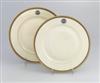 (ZEPPELINS.) Two plates for onboard service,